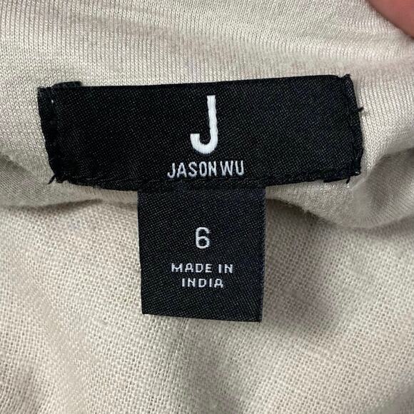 Jason Wu Palm Tree‎ Embroidery Sleeveless Mini Dress Womens Size 6 in Sand - Picture 2 of 11